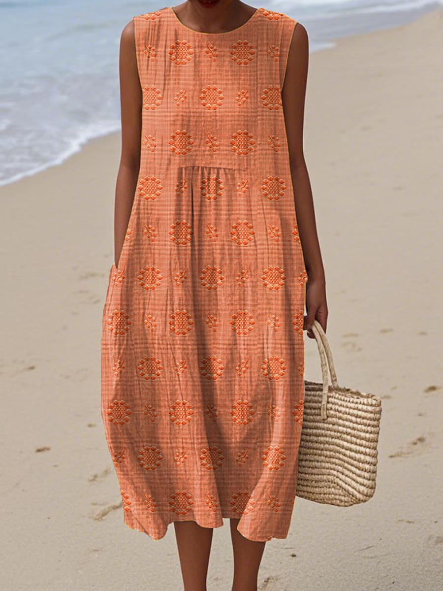 Alexandra - Sleeveless Midi Dress  Airy Freedom, Casual Charm