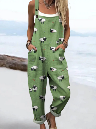 NOVA - FLORAL PATCHWORK STRAP OVERALLS