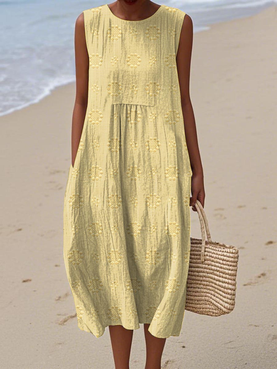 Alexandra - Sleeveless Midi Dress  Airy Freedom, Casual Charm