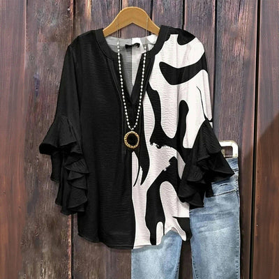 Nova - Casual Color Block Blouse