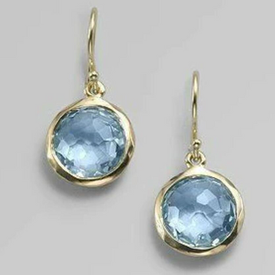 Kinsley – Vintage Blue Crystal Drop Earrings