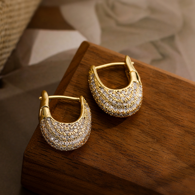Cambria – Elegant Colorful Inlaid Crystals Earrings