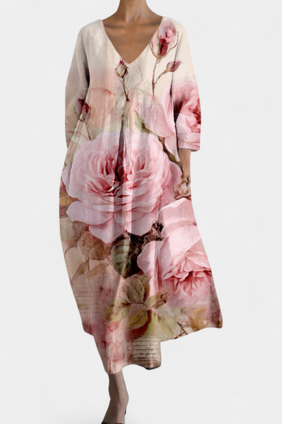 Isalinde - Comfortable V-neck Dress