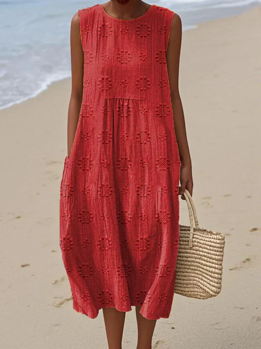 Alexandra - Sleeveless Midi Dress  Airy Freedom, Casual Charm