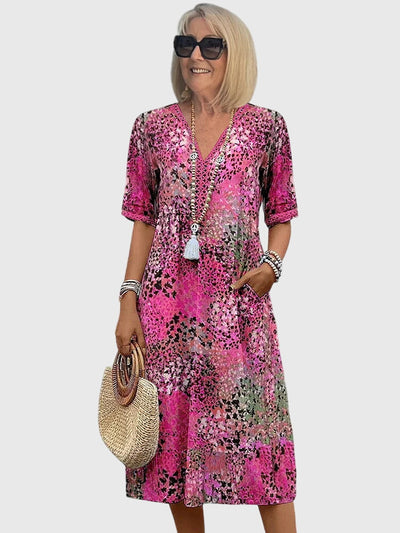 Bella - Elegant Floral Midi Dress