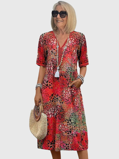 Bella - Elegant Floral Midi Dress