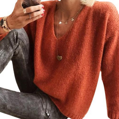 Kim - V Neck Pullover Sweater