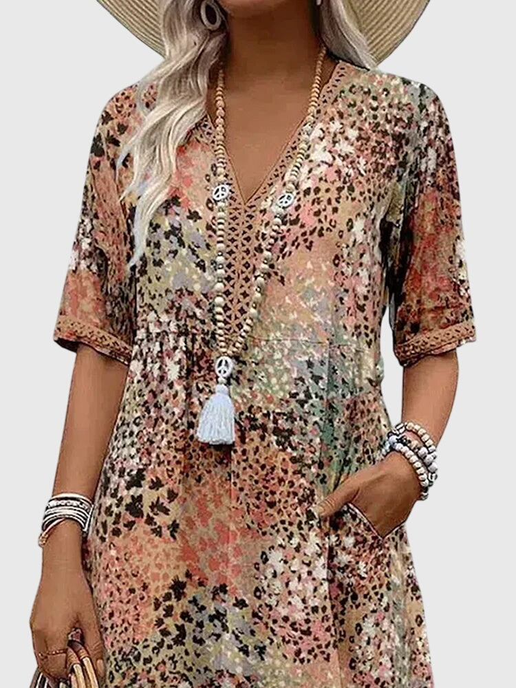Bella - Elegant Floral Midi Dress