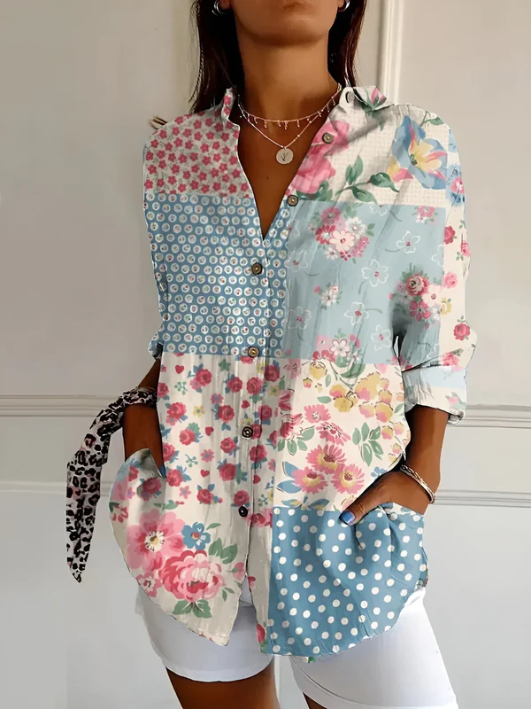 IVY - FLORAL PATCHWORK SHIRT