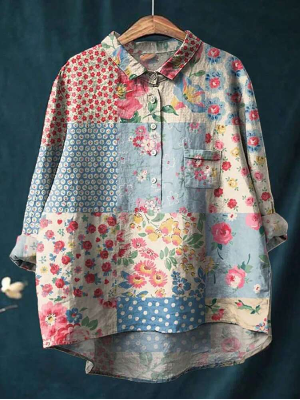 ROSA - FLORAL PATCHWORK SHIRT