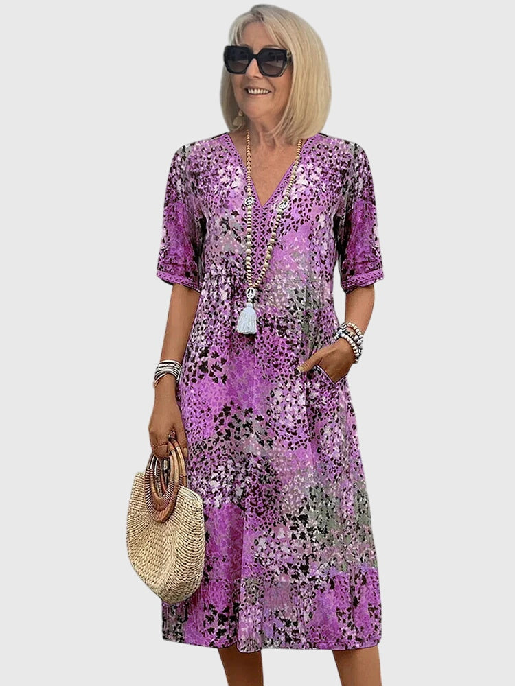 Bella - Elegant Floral Midi Dress