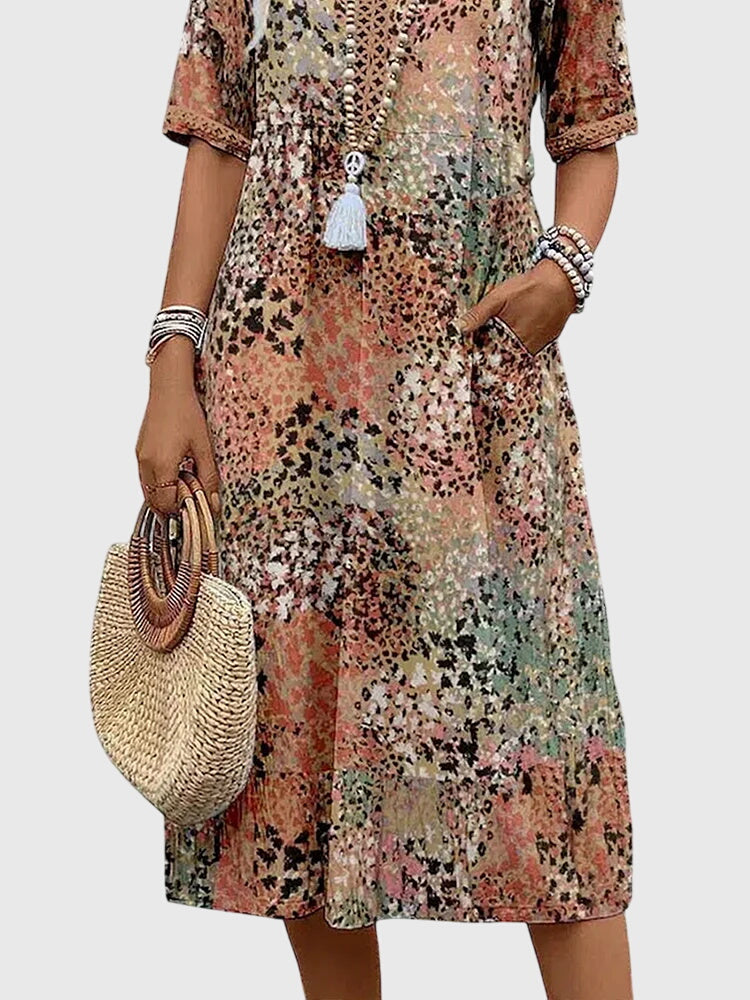 Bella - Elegant Floral Midi Dress