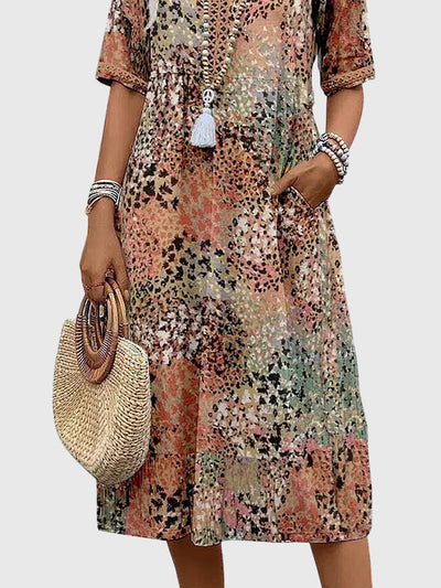 Bella - Elegant Floral Midi Dress
