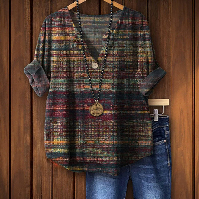 Cleo - Vintage Colorful Blouse