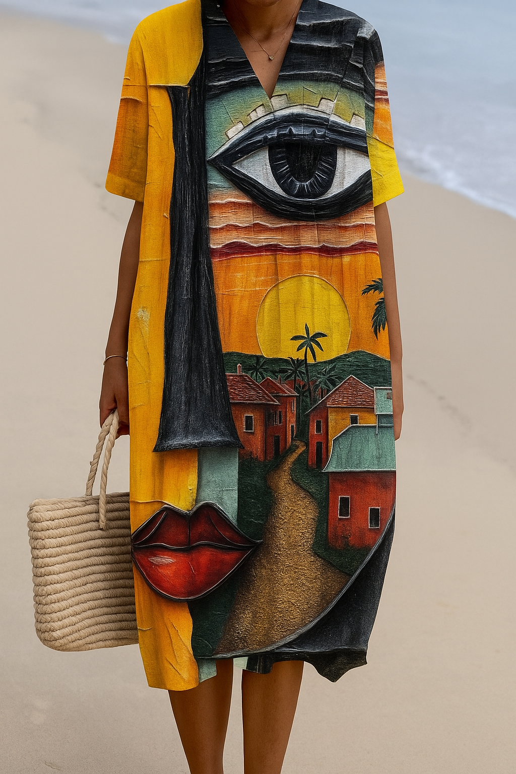 Catherine - Art Inspired Cotton Dress  Natural Beauty That Captures Attention