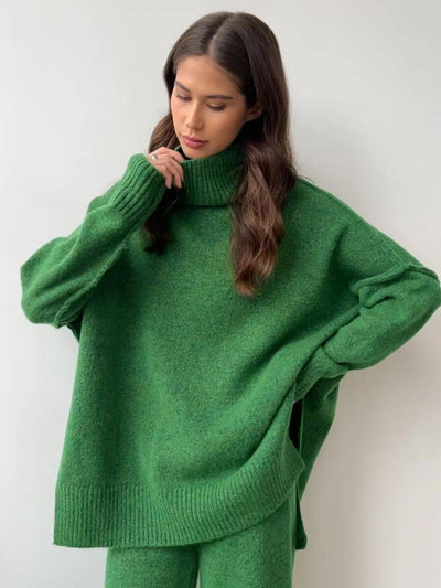 Stella - Loose Lazy Knitting Trousers Set