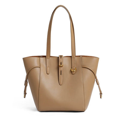 Becky - Genuine Leather Vintage Lock Buckle Tote Bag