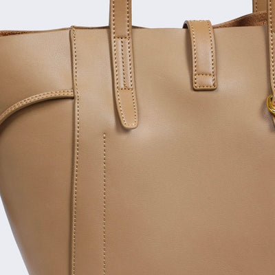 Becky - Genuine Leather Vintage Lock Buckle Tote Bag
