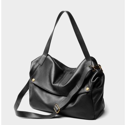 Lily - Retro Genuine Leather Soft Minimalist Tote Bag