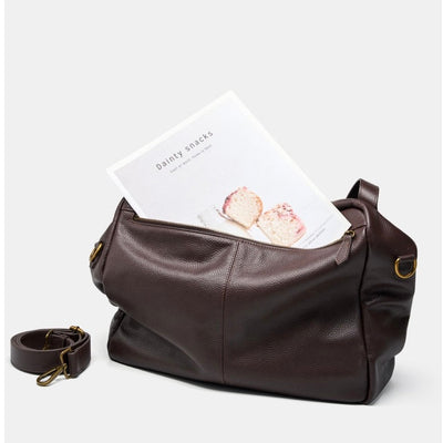 Lily - Retro Genuine Leather Soft Minimalist Tote Bag