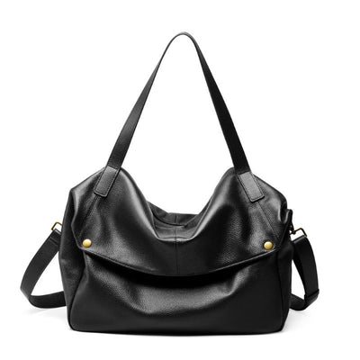Lily - Retro Genuine Leather Soft Minimalist Tote Bag