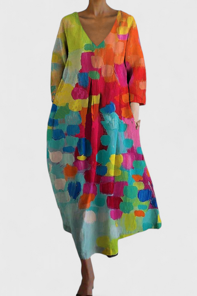 Isalinde - Comfortable V-neck Dress