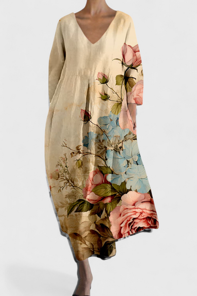 Isalinde - Comfortable V-neck Dress