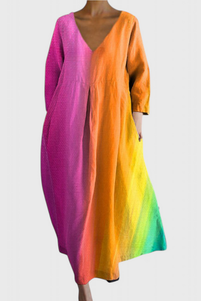 Isalinde - Comfortable V-neck Dress