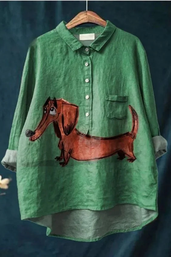 Sofia™ - Blouse with Dog Print