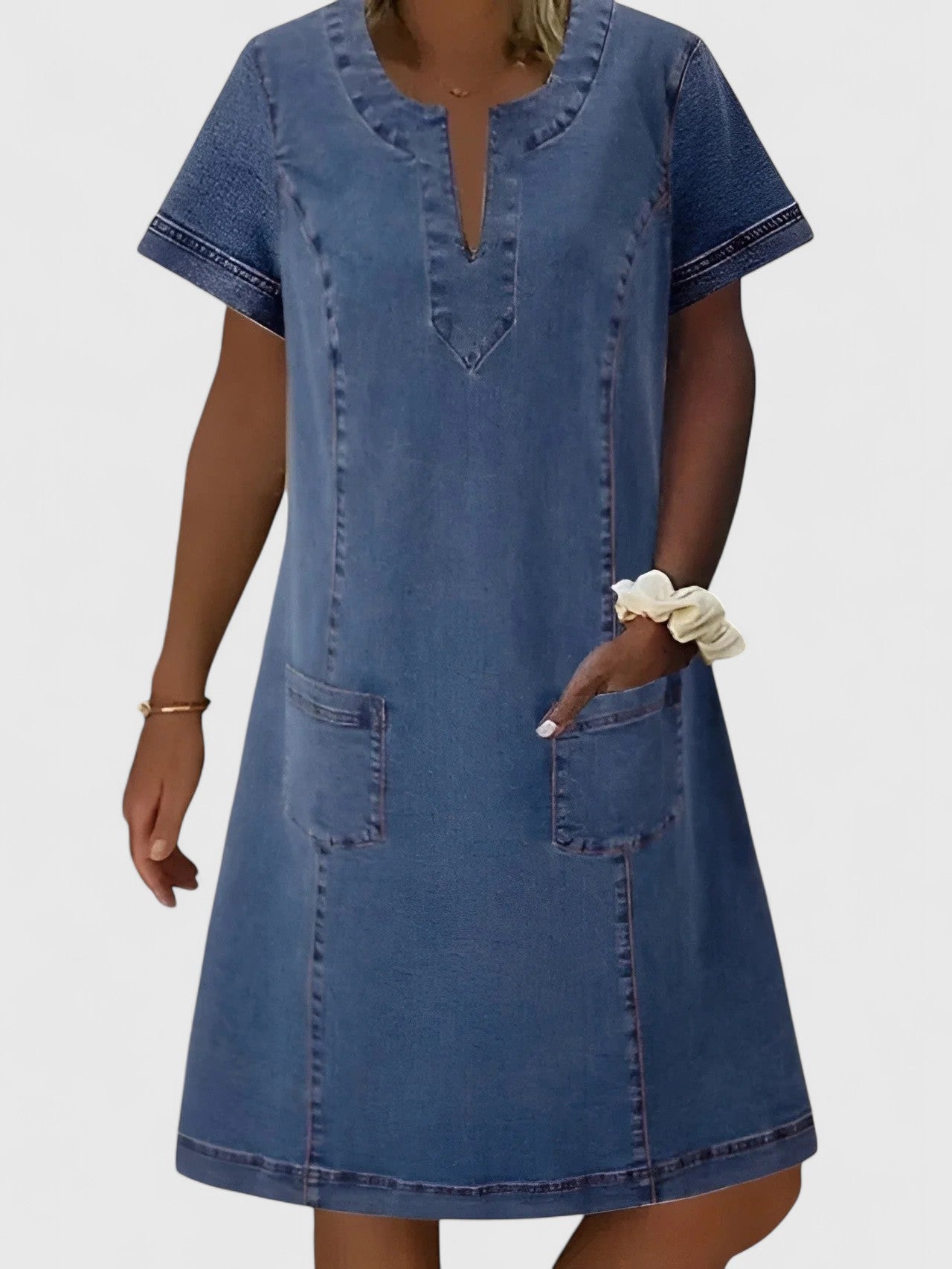 Christine - Elegant Denim Dress