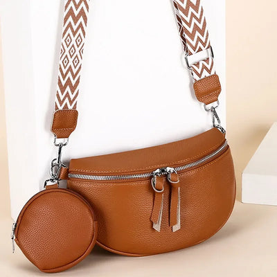 Hayley - Refined Leather Shoulder Bag