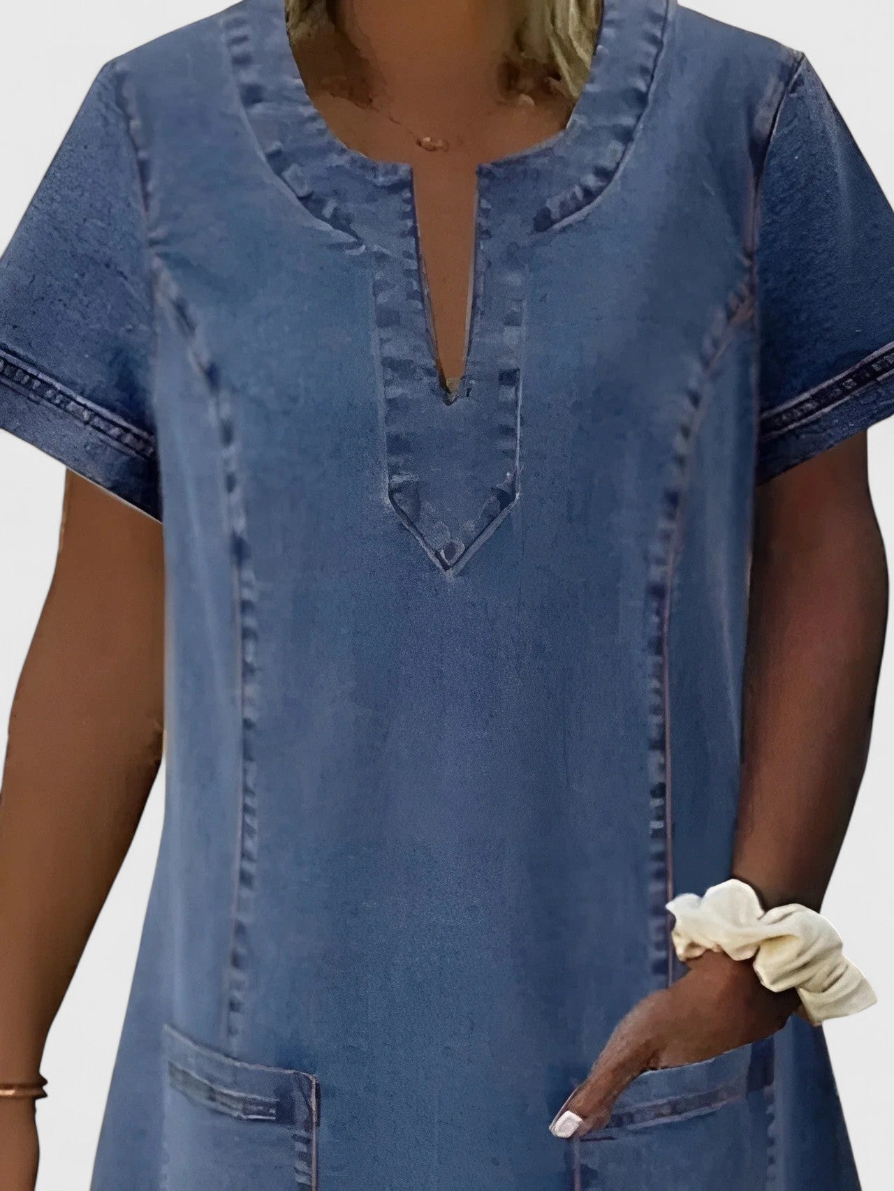 Christine - Elegant Denim Dress