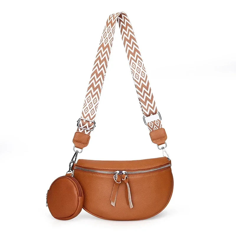 Hayley - Refined Leather Shoulder Bag