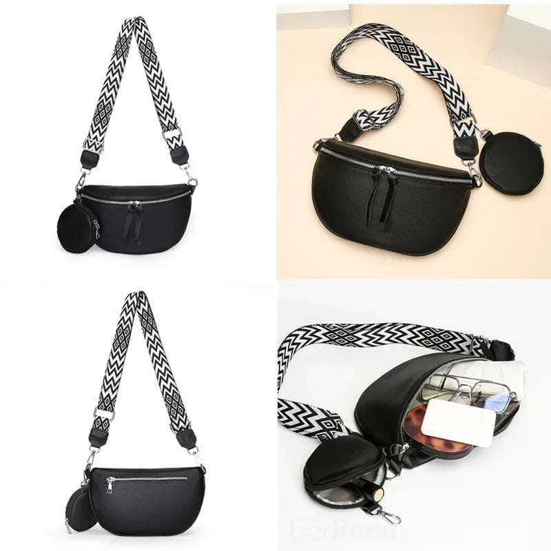 Hayley - Refined Leather Shoulder Bag