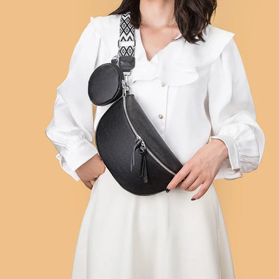 Hayley - Refined Leather Shoulder Bag