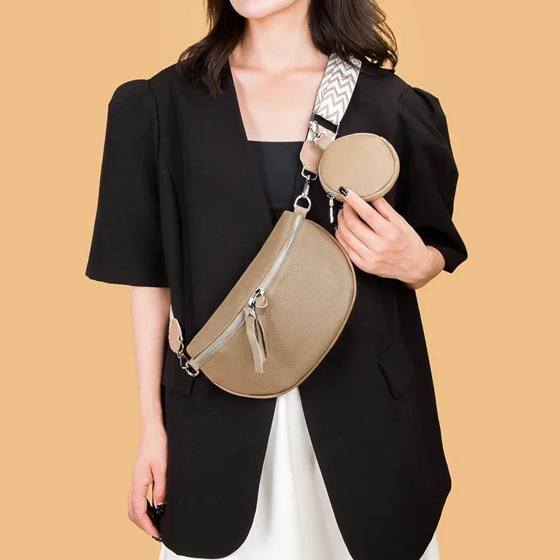 Hayley - Refined Leather Shoulder Bag