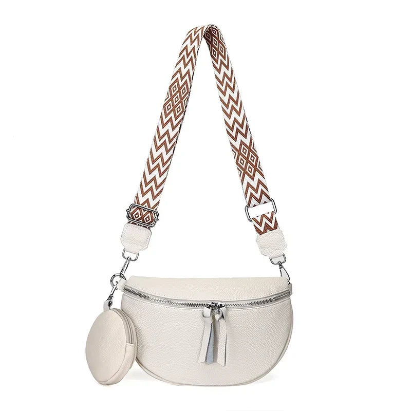 Hayley - Refined Leather Shoulder Bag