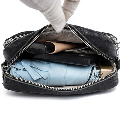 Talia - Refined Leather Shoulder Bag