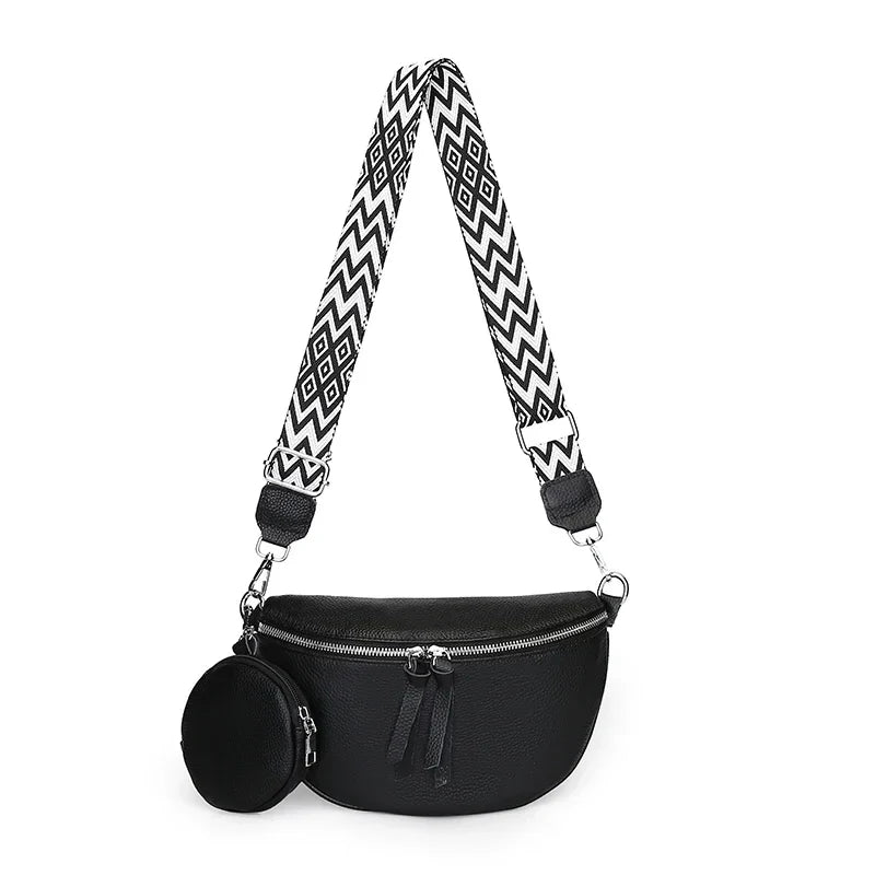 Hayley - Refined Leather Shoulder Bag