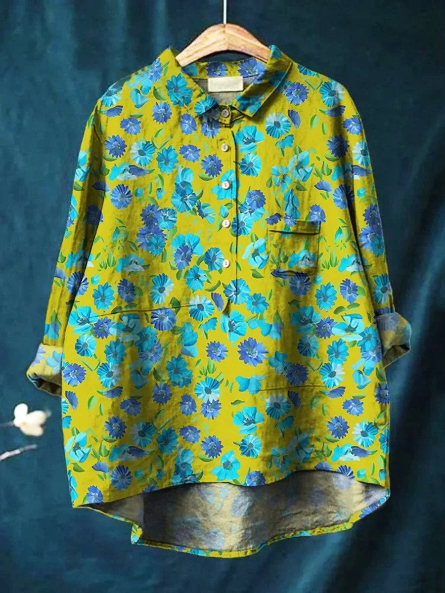 Sofia™ - Elegant Shirt with Floral Design