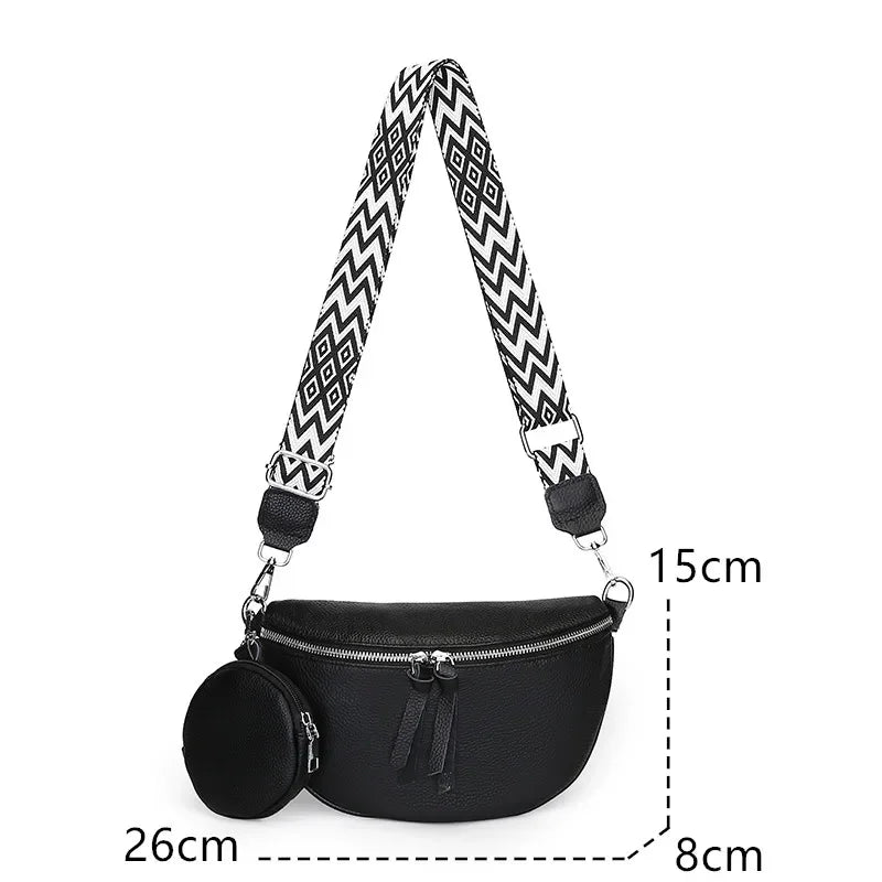 Hayley - Refined Leather Shoulder Bag