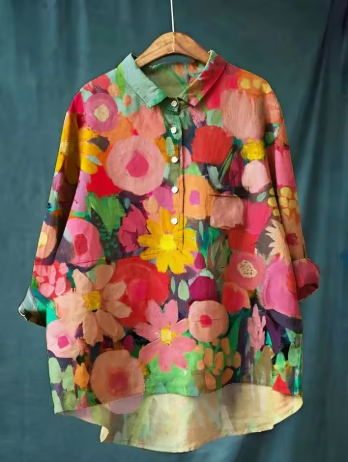 Sofia™ - Elegant Shirt with Floral Print