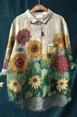 Sofia™ - Floral Shirt with Elegance