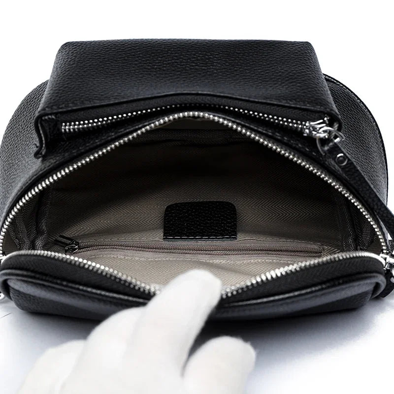 Elsie - Refined Leather Shoulder Bag