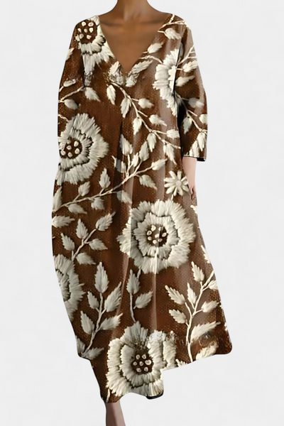 Isalinde - Comfortable V-neck Dress