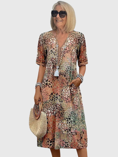 Bella - Elegant Floral Midi Dress