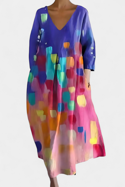 Isalinde - Comfortable V-neck Dress