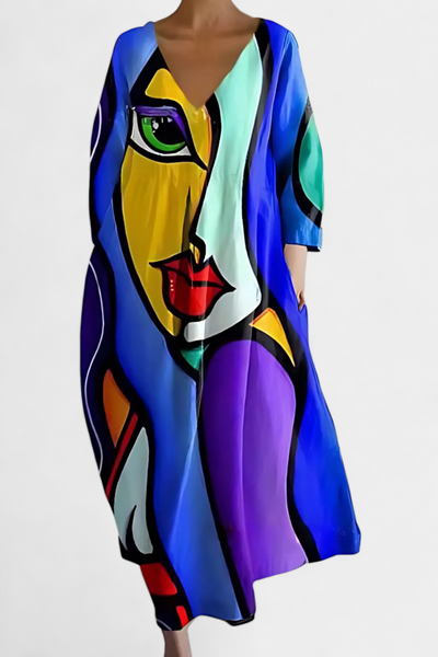 Isalinde - Comfortable V-neck Dress