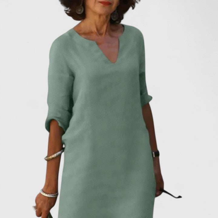 Taylor - Comfortable V-Neck Dress