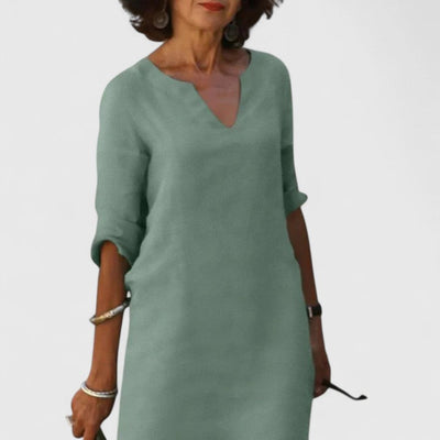 Taylor - Comfortable V-Neck Dress